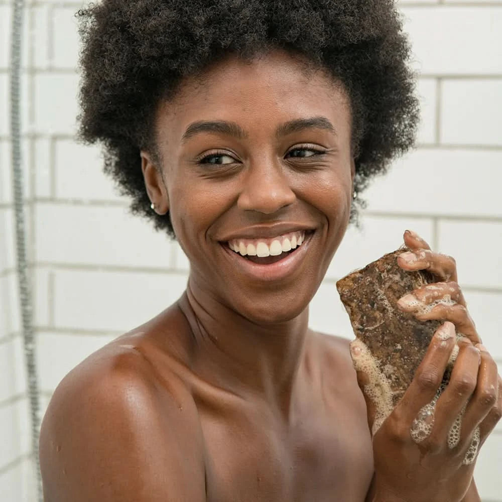 Raw African Black Soap – 100% Original, Handmade in Ghana ( 250 GRAM BAR )™